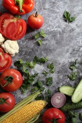 fresh vegetables on wooden table