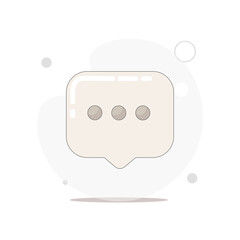 dialog speech bubble vector flat illustration on white