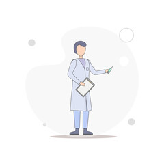 doctor vector flat illustration on white