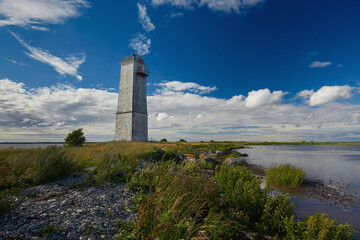 Fototapeta na wymiar beautiful Saaretuka lighthouse on Saaremaa island in Estonia
