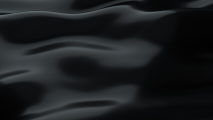 Black smooth background 3D render illustration