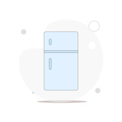 fridge vector flat illustration on white