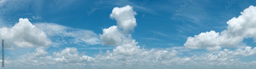 Wall mural high definition panorama of the blue sky with clouds