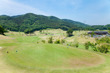 Fototapeta na wymiar ゴルフ場の景観