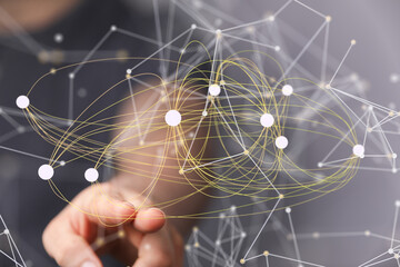 Digital Network and data concept.