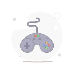 Joystick isolated. gamepad vector flat illustration on white