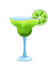 Margarita cocktail illustration.