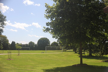 Fototapeta na wymiar field for games at a park 