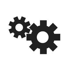 Gear icon on white background vector illustration