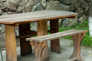 Wooden table and chairs