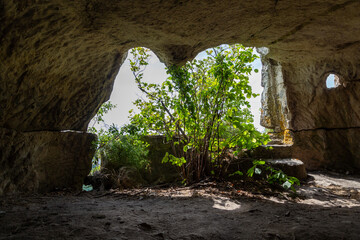 Medieval cave city Tepe-Kermen, Crimea