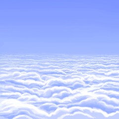 Obraz premium Clouds in the blue sky, illustration