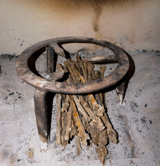 wood ready to fire and cook