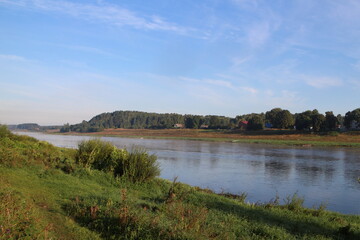 River view from summer morning