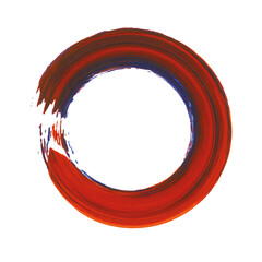 Red brush stroke circle