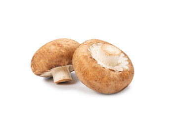 Tasty mushroom isolated on white background.