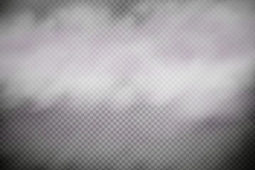 White vector cloudiness ,fog or smoke on dark checkered background.