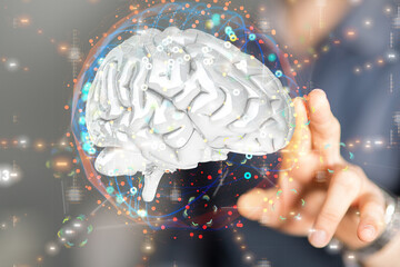 AI smart brain artificial system network digital