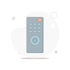 TV remote control vector flat illustration on white