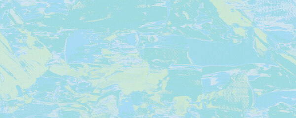 Blue Dirty Art Illustration. Sky Fashion Poster.