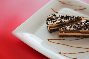 chocolate cake on a plate
