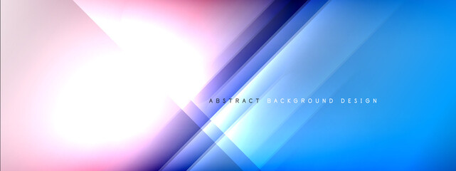 Motion concept neon shiny lines on liquid color gradients abstract backgrounds. Dynamic shadows and lights templates for text