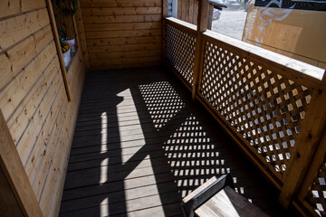 wooden interiors in the rural style of the northern people