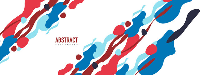 Trendy liquid style shapes abstract design, dynamic vector background for placards, brochures, posters, web landing pages, covers or banners