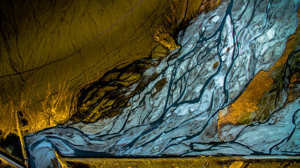 glacial river from above