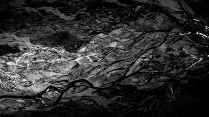 glacial river from above