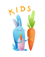 Kids zone. Toys fun playing zone. Playroom banner in cartoon style for children play zone. Children playground game room or play area poster. Children games party center