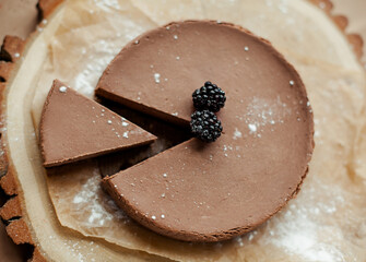 chocolate cake on a plate
