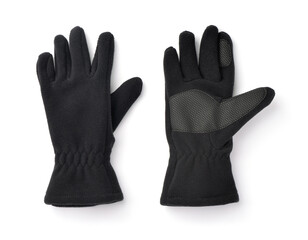 Pair of black fleece gloves
