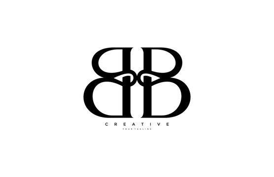 Simple letter BB monogram stylish type design logo