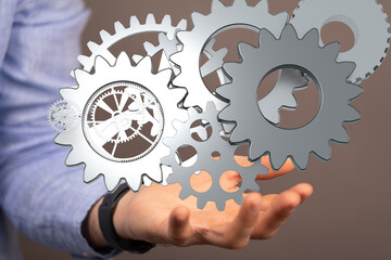 gear Technology setting concept background.