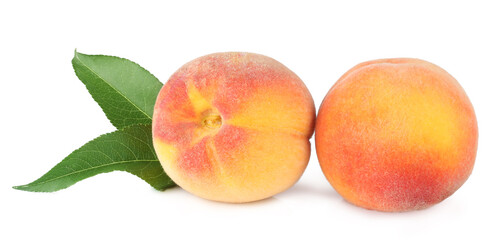 Peach isolated on a white background