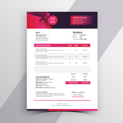 Modern Vector Invoice Template