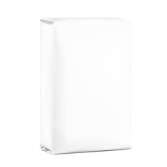 High realistic clean vertical bag mockup. Perspective view. Vector illustration isolated on white background. Easy to use for presentation your product, idea, promo, design. EPS10.