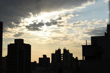 Fototapeta na wymiar a picture of the sunrise in my city 