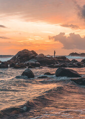 Fototapeta na wymiar Sonnenuntergang an der Südküste Sri Lanka