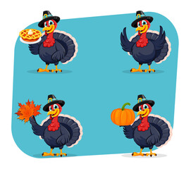 Happy Thanksgiving Day. Funny Turkey bird