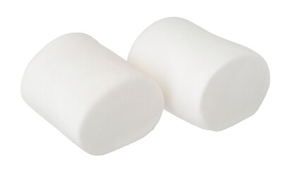 Marshmallow isolated on white background with clipping path and full depth of field