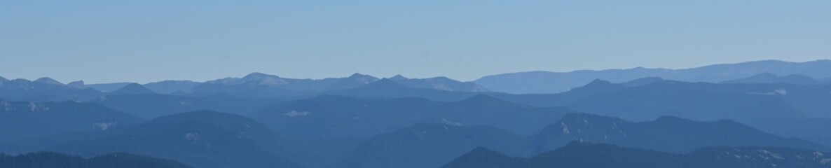 mountains and mountain views with blue sky, scenery