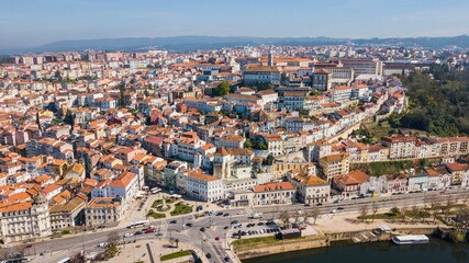 Fototapeta na wymiar Aerial view of the city of Coimbra, Portugal