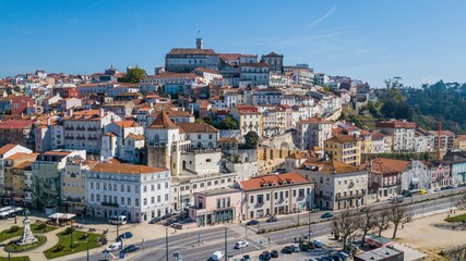 Fototapeta premium Aerial view of the city of Coimbra, Portugal