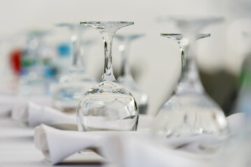Fragment of an outdoor table setting