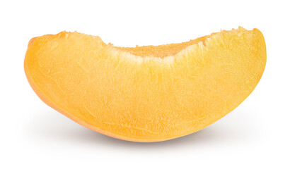 apricot fruit slice isolated on white background. Clipping path and full depth of field