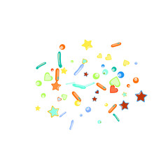 Sprinkles grainy. Cupcake donuts background.