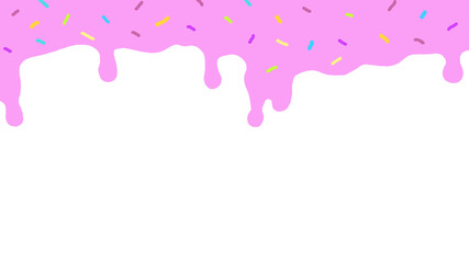 white background with pink drops flowing down, easter powder