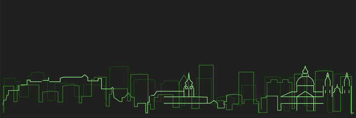 Salzburg Futurist Technology Light Trace Skyline